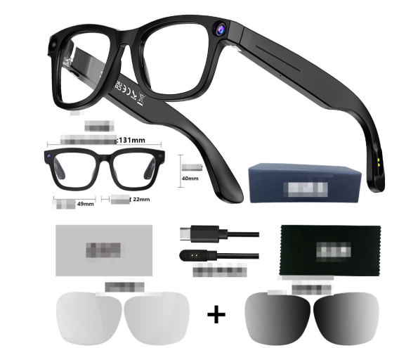 Arete AI Smart Glasses with HD Camera & Real-Time Audio