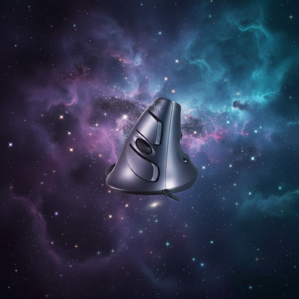 The Precision Tethered Node — Vertical Ergonomic Mouse for Deep Focus