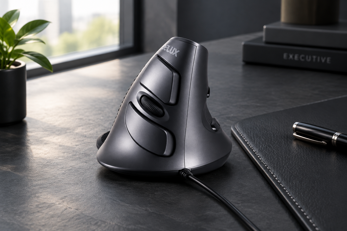 Arete Precision Wired Vertical Ergonomic Mouse