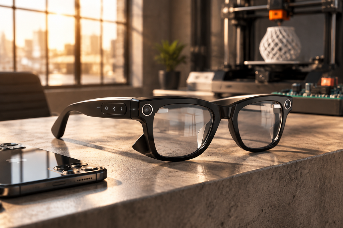 Arete AI Smart Glasses with HD Camera & Audio