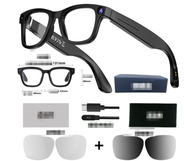 Arete AI Smart Glasses with HD Camera & Real-Time Audio