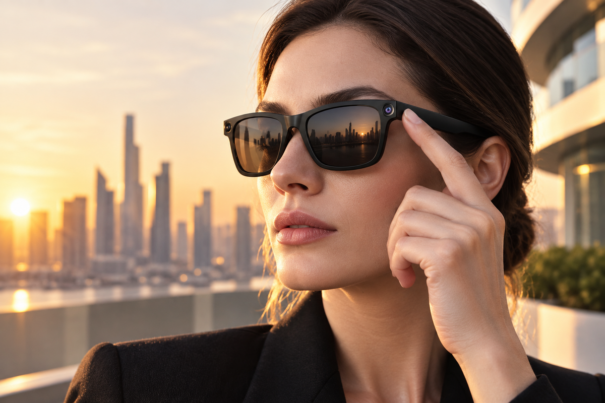 Arete AI Smart Glasses with HD Camera & Audio