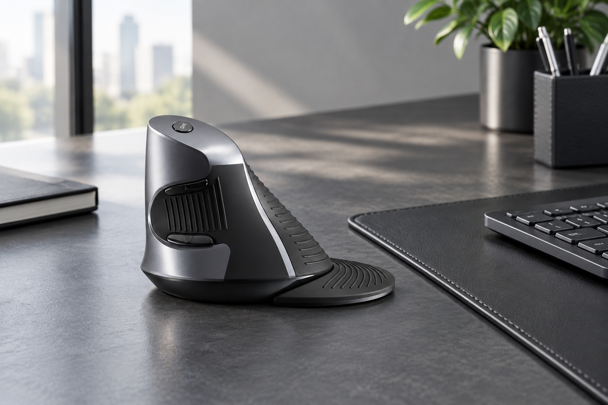 Arete Precision Wired Vertical Ergonomic Mouse