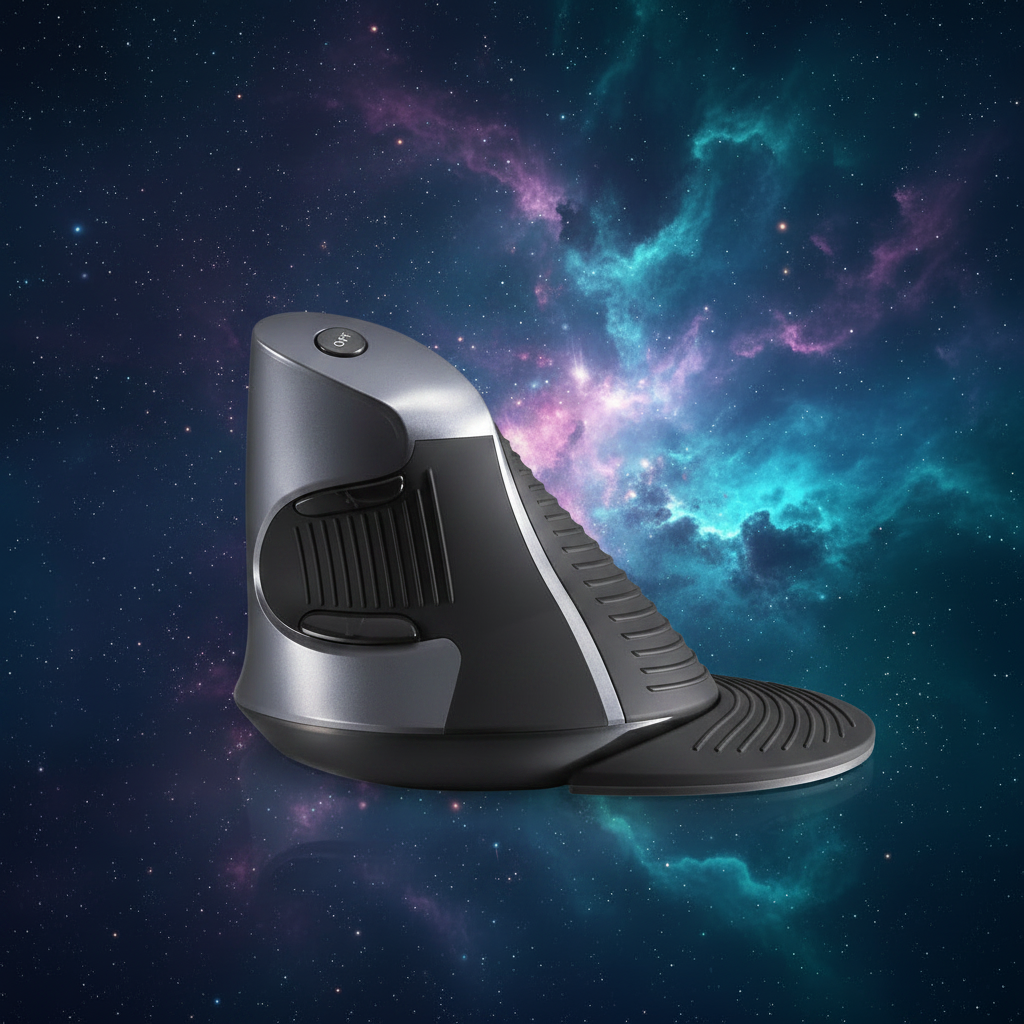 The Precision Tethered Node — Vertical Ergonomic Mouse for Deep Focus
