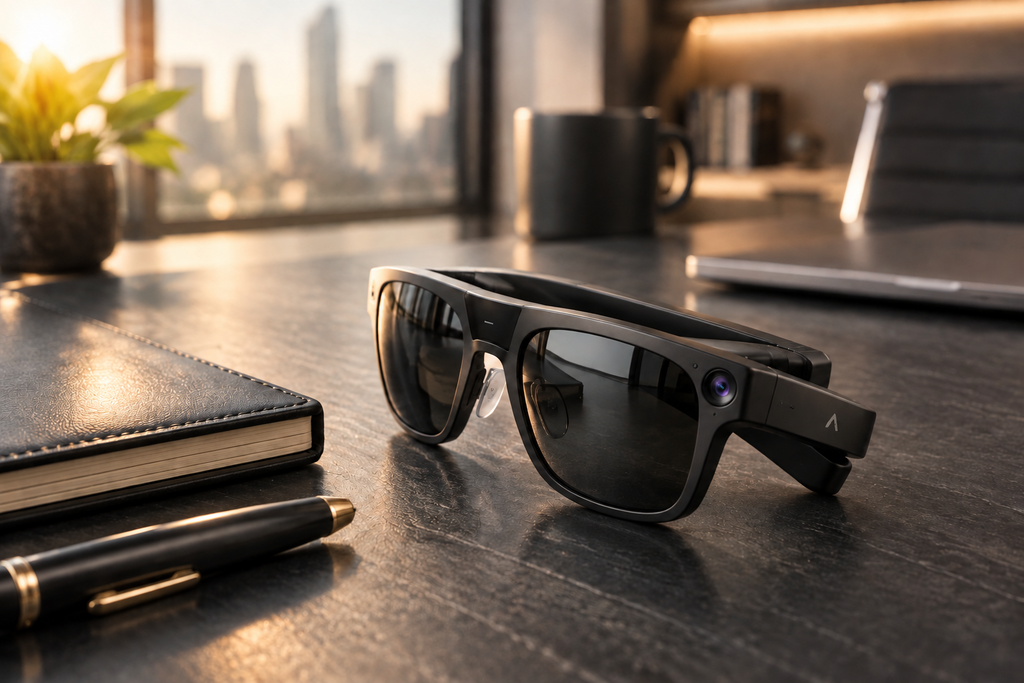 Arete AI Smart Glasses with HD Camera & Audio