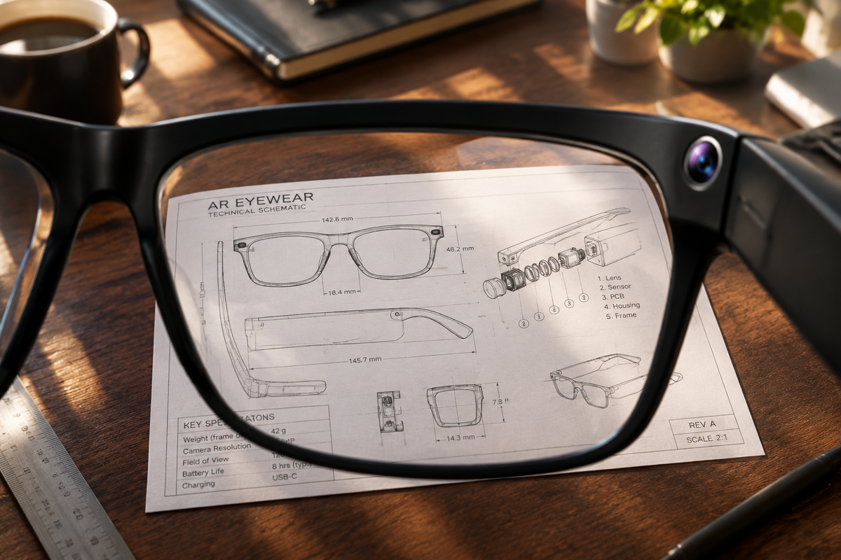 Arete AI Smart Glasses with HD Camera & Audio