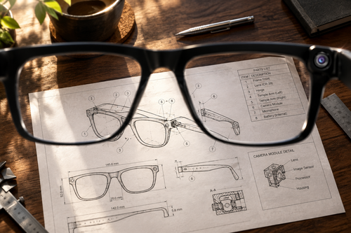 Arete AI Smart Glasses with HD Camera & Audio