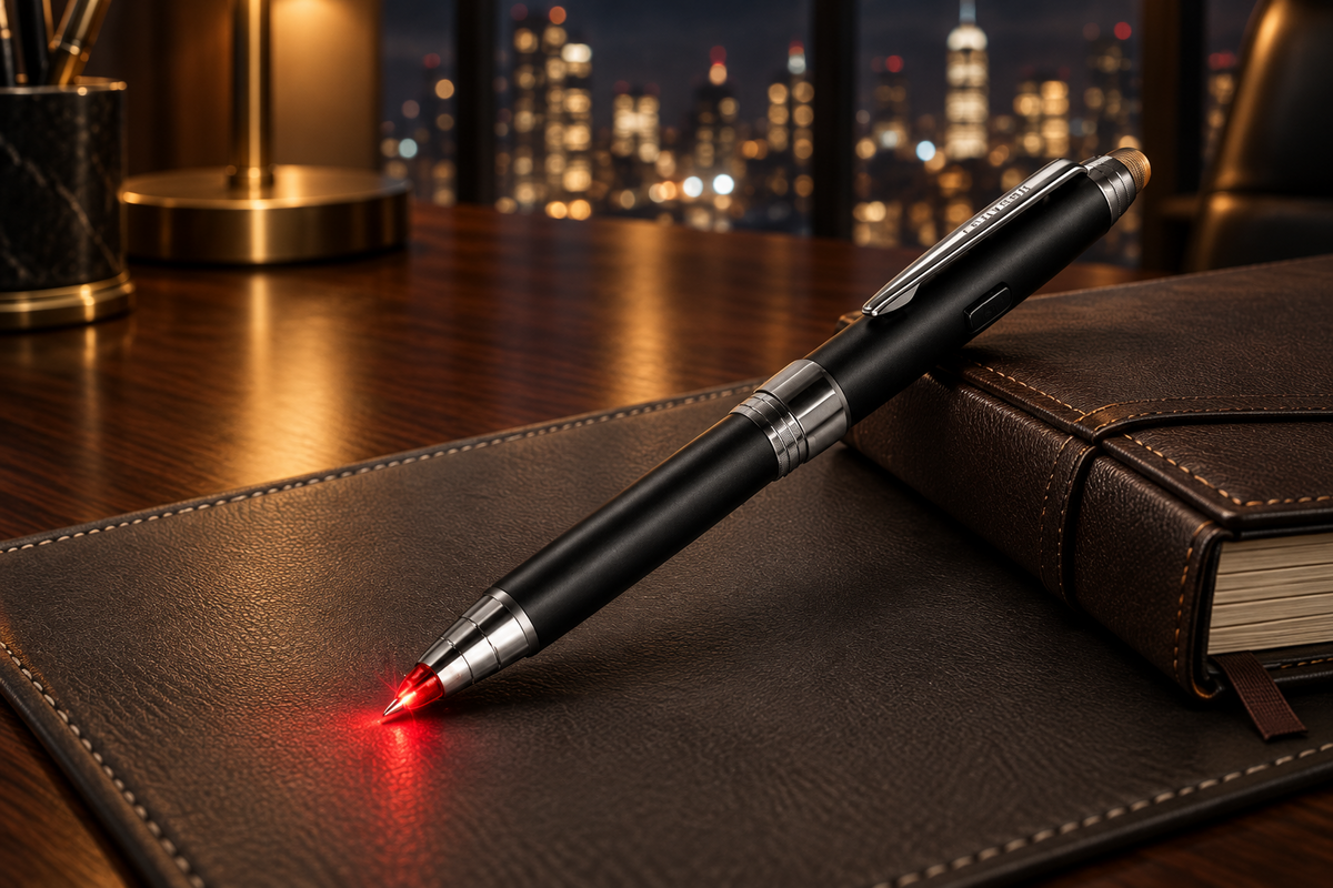 Arete Luminal Scribe 3-in-1 Pen with Red LED Light & Stylus