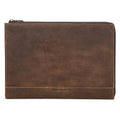 Arete Crazy Horse Leather Laptop Bag & Zippered Protective Case