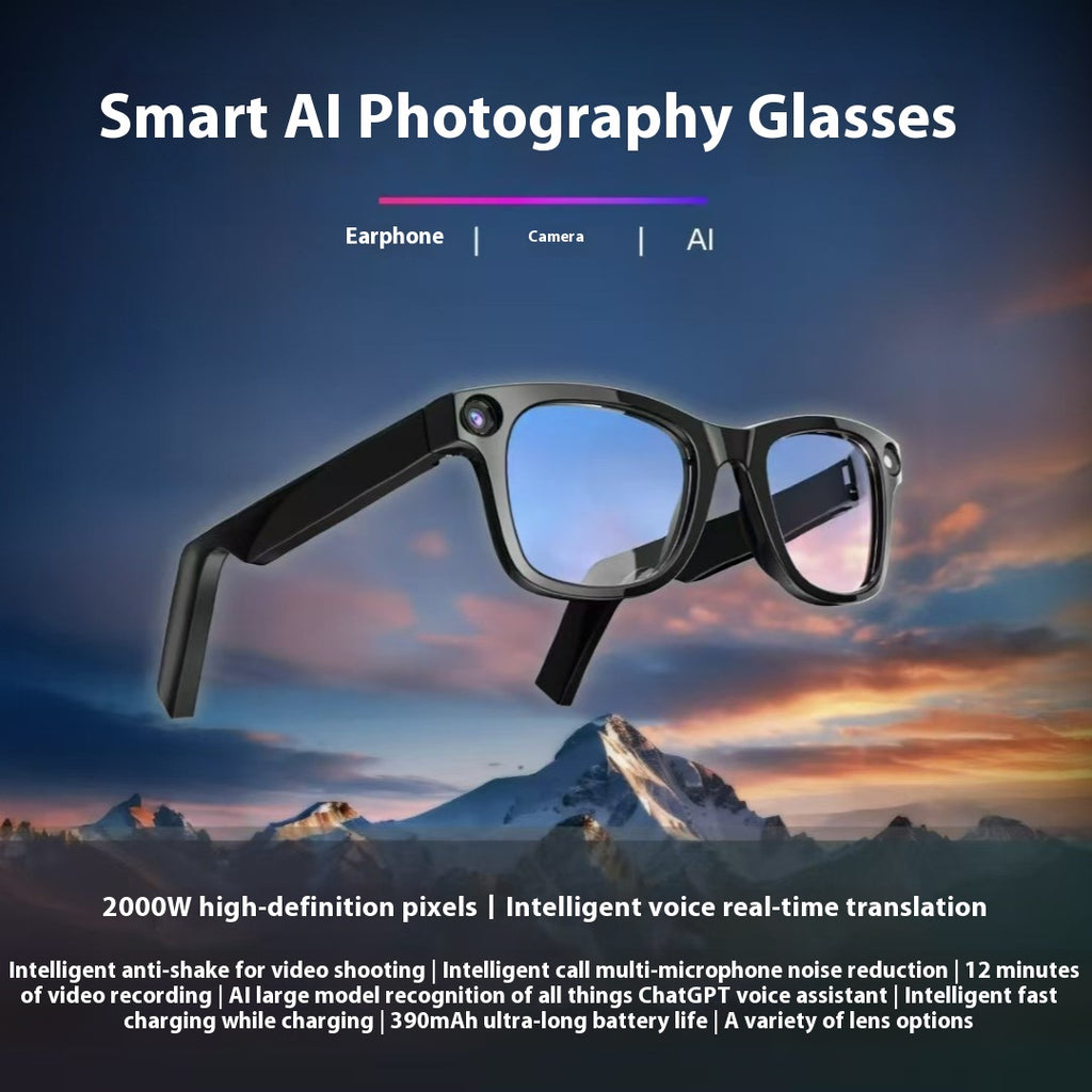 Arete AI Smart Glasses with HD Camera & Real-Time Audio