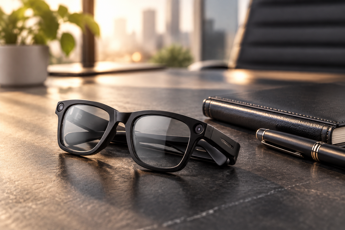 Arete AI Smart Glasses with HD Camera & Audio