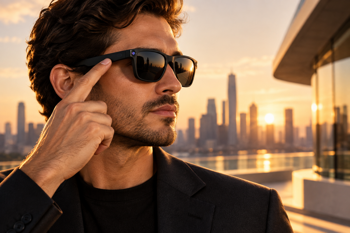 Arete AI Smart Glasses with HD Camera & Audio