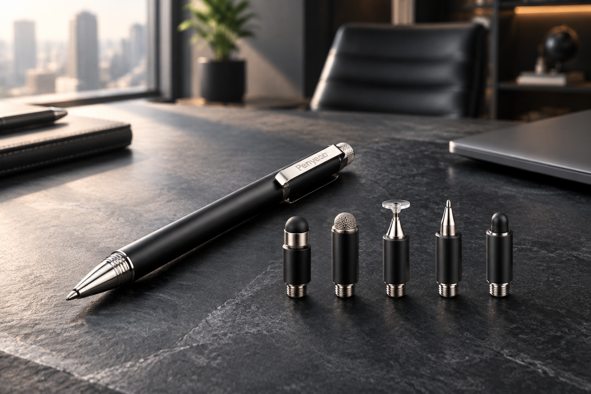 Arete Luminal Scribe 3-in-1 Pen with Red LED Light & Stylus
